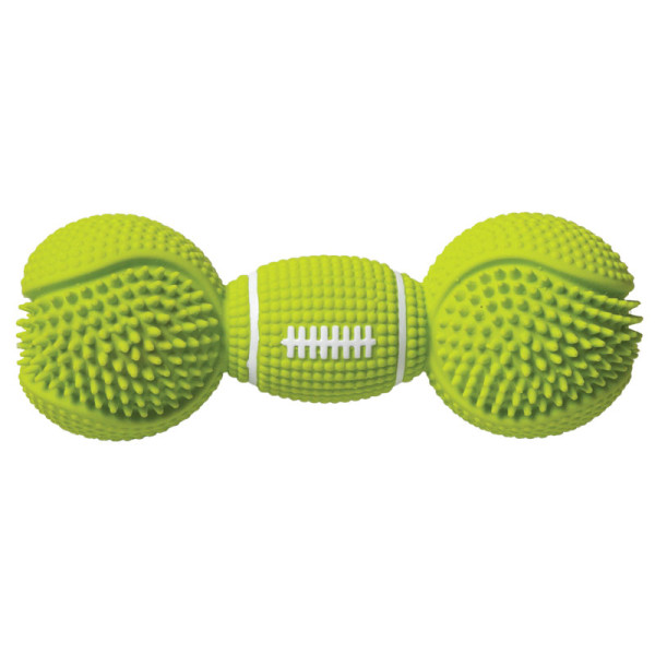 Игрушка для собак из латекса "Гантель Баскетбол" - Triol, 150мм Игрушка для собак из латекса "Гантель Баскетбол" - Triol, 150мм