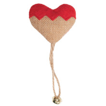 Игрушка для кошек из джута Сердечко с бубенчиком Кантри, 55/150мм, серия NATURAL, Triol