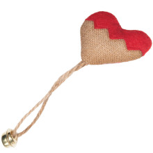 Игрушка для кошек из джута Сердечко с бубенчиком Кантри, 55/150мм, серия NATURAL, Triol