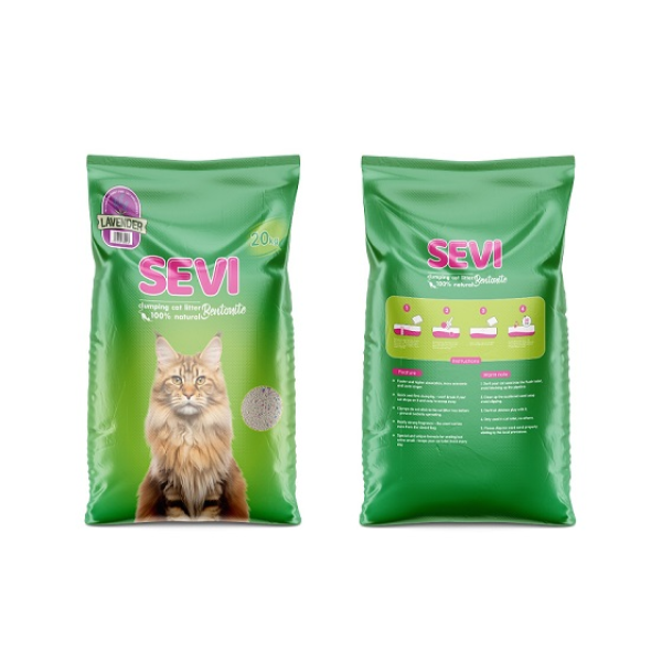 SEVI Наполнитель бентонитовый комкующийся с запахом Лаванды 25л (20кг): отличное решение для кошачьего туалета