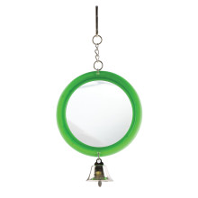 Игрушка для птиц "Зеркало с колокольчиком", 120*d60мм