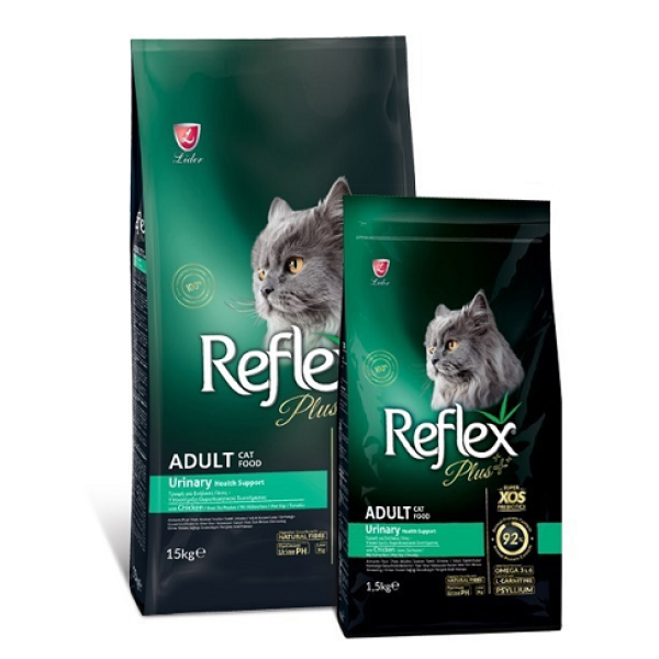 Корм REFLEX PLUS для кошек с курицей - здоровье мочевыводящих путей