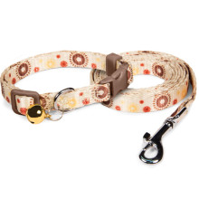 Комплект ошейник и поводок нейлоновый Солнышко XS, 10*200-300мм; 10*1200мм, Triol