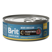 Brit premium by nature консервы с телятиной и языком