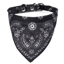 Ошейник из искусственной кожи Бандана XS, черный, 10*310мм