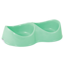 Пластиктен жасалған қос миска "Бисквит", жасыл түсті, 2*0,2л