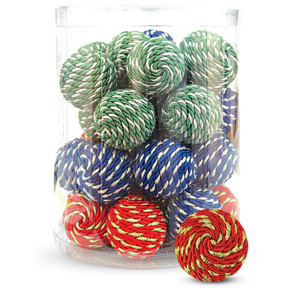 Игрушка для кошек "Шарик пёстрый", d55мм (туба 30шт.), Triol