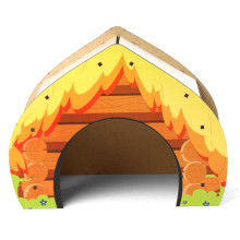 Домик для мелких животных деревянный "Теремок" M, 210*160*125мм