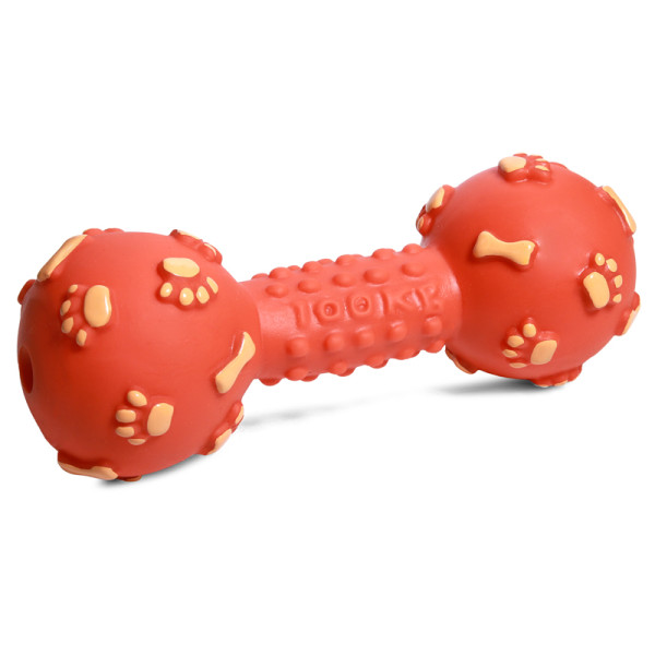 Игрушка для собак Triol: гантель с лапками и косточками, 140мм