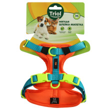 Шлейка-жилетка мягкая "Рио" XS, оранжевая, обхват шеи 240-350мм, обхват груди 290-460мм, Triol