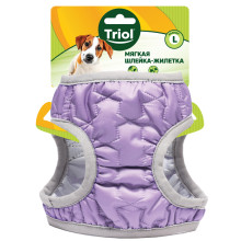 Шлейка-жилетка мягкая утепленная сиреневая L, обхват груди 330-440мм, Triol