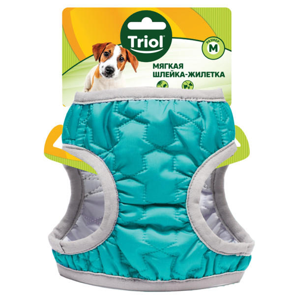 Шлейка-жилетка бирюзовая M от Triol