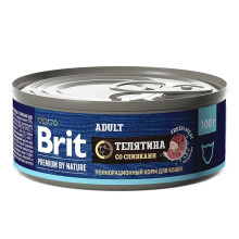 Brit premium by nature с мясом телятины со сливками