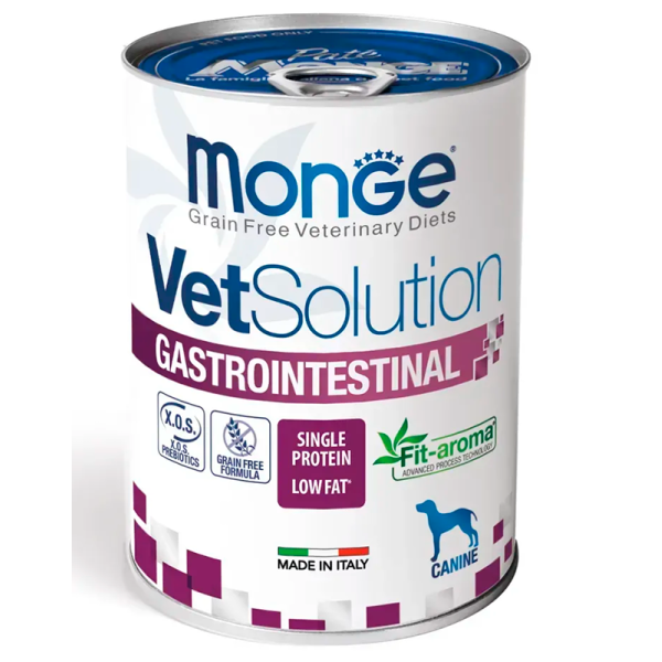 Монже ВетСолюшн Дог Гастроинтестинал диетасы құралдары үшін қазір собак Гастронтестинал 400 г