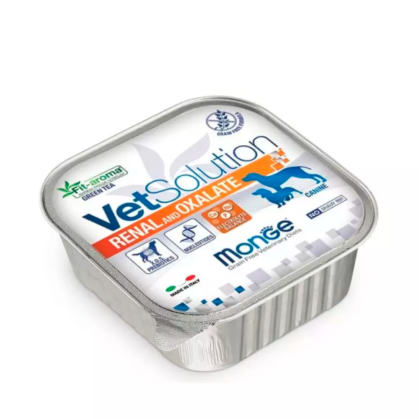 Monge VetSolution Renal and Oxalate көтермелері көксемсіздіктің барлықтары үшін собактерге арналған.